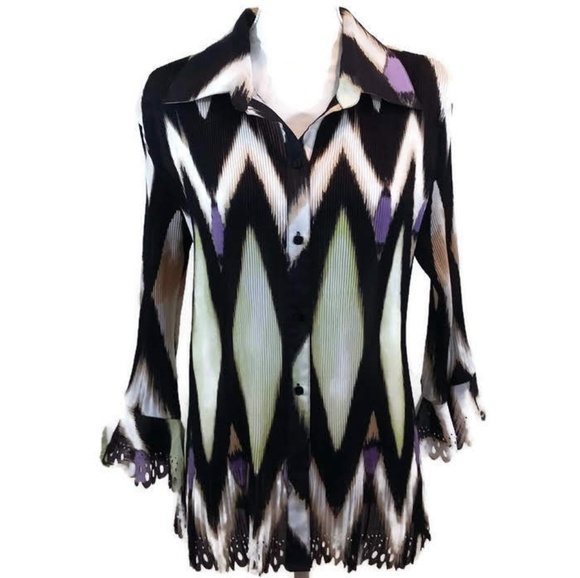 Cato Tops - Cato Multicolor Long Sleeve Blouse Top Shirt